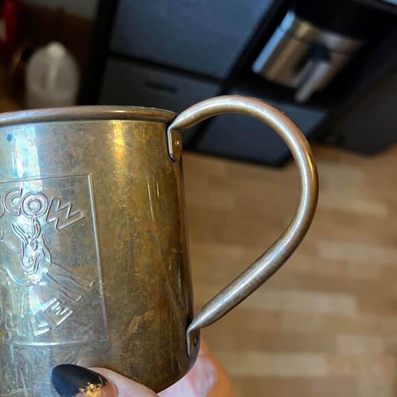 Single Vintage Paykoc Copper Moscow Mule Mug with Mule Logo, Vintage Copper - Picture 4 of 10